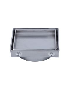 130mm Stainless Steel Tile Insert Point Drain - 80mm Outlet