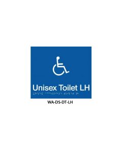 Braille Sign Unisex Disabled LH (Blue)